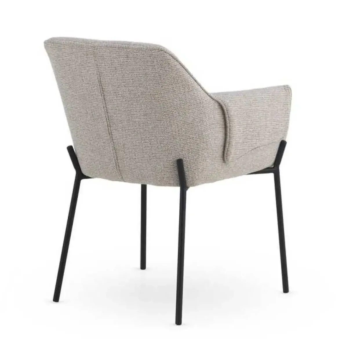 Juego de 4 Sillas de Comedor con Reposabrazos en Chenilla GABAR
