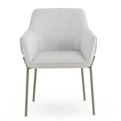 Juego de 4 Sillas de Comedor con Reposabrazos en Chenilla GABAR