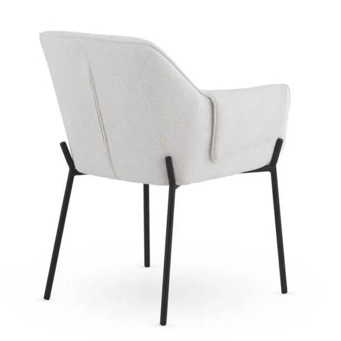 Juego de 4 Sillas de Comedor con Reposabrazos en Chenilla GABAR