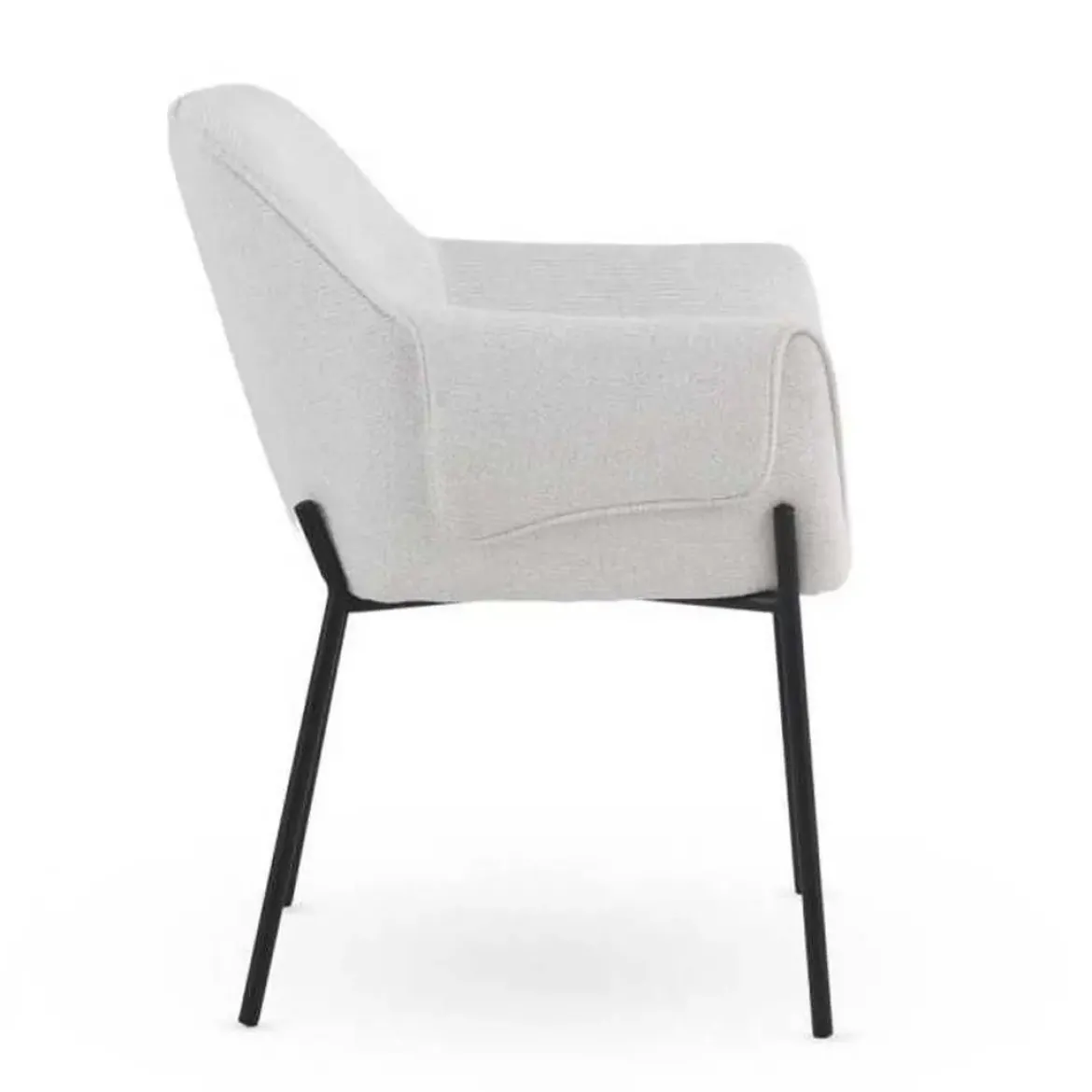 Juego de 4 Sillas de Comedor con Reposabrazos en Chenilla GABAR