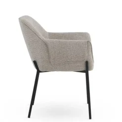 Juego de 4 Sillas de Comedor con Reposabrazos en Chenilla GABAR