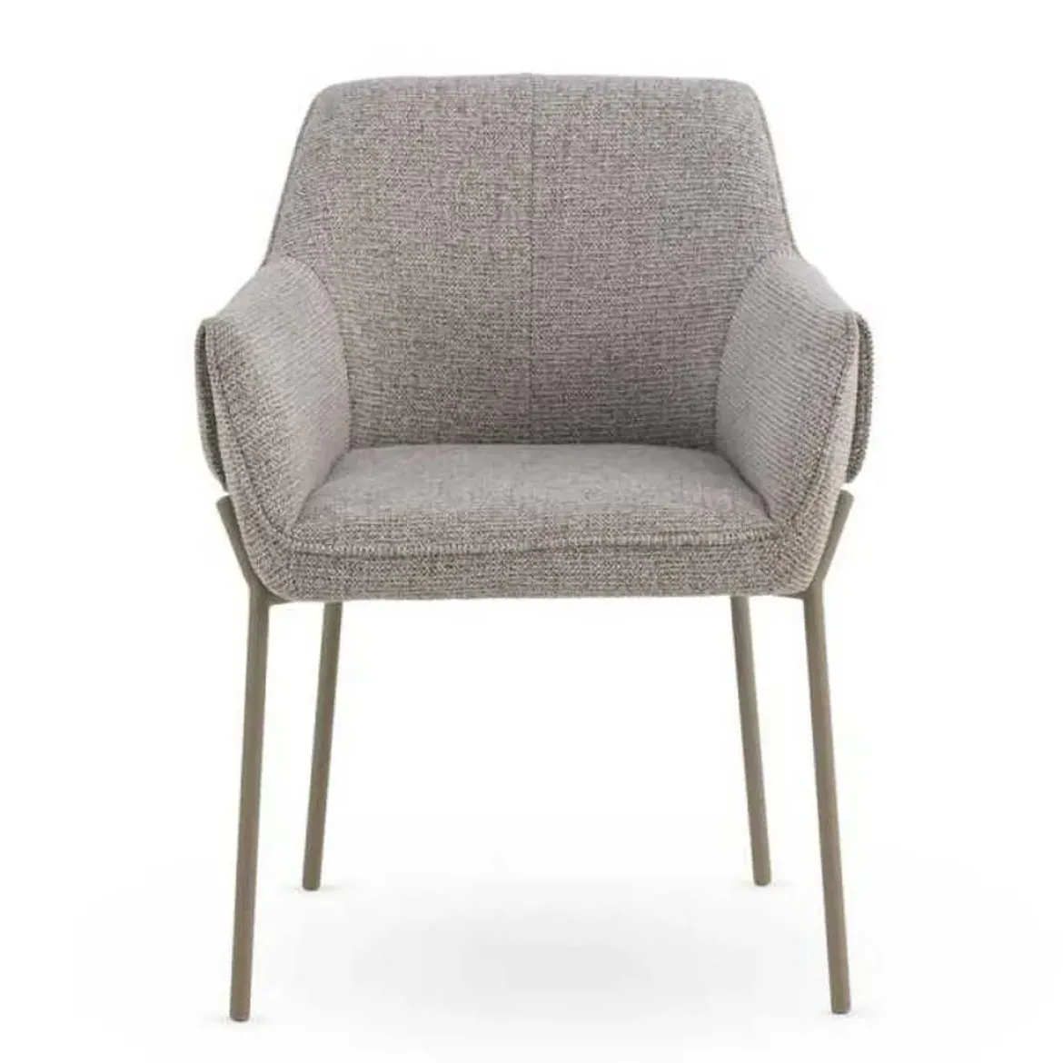 Juego de 4 Sillas de Comedor con Reposabrazos en Chenilla GABAR