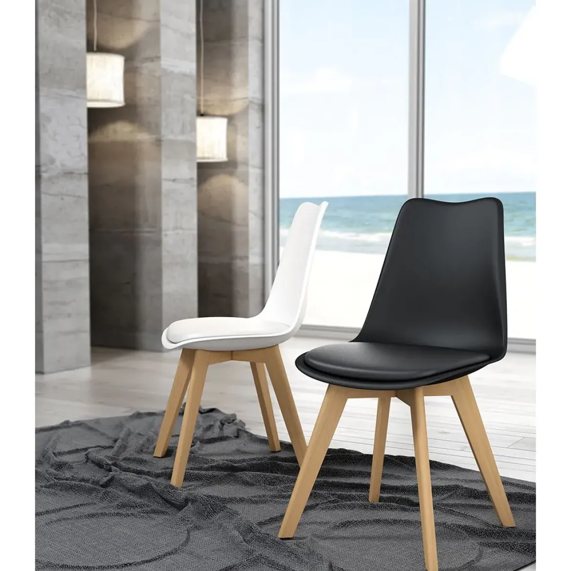 Juego de 4 Sillas de Comedor Grafito BERLÍN CG1102DG