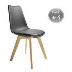 Juego de 4 Sillas de Comedor Grafito BERLÍN CG1102DG