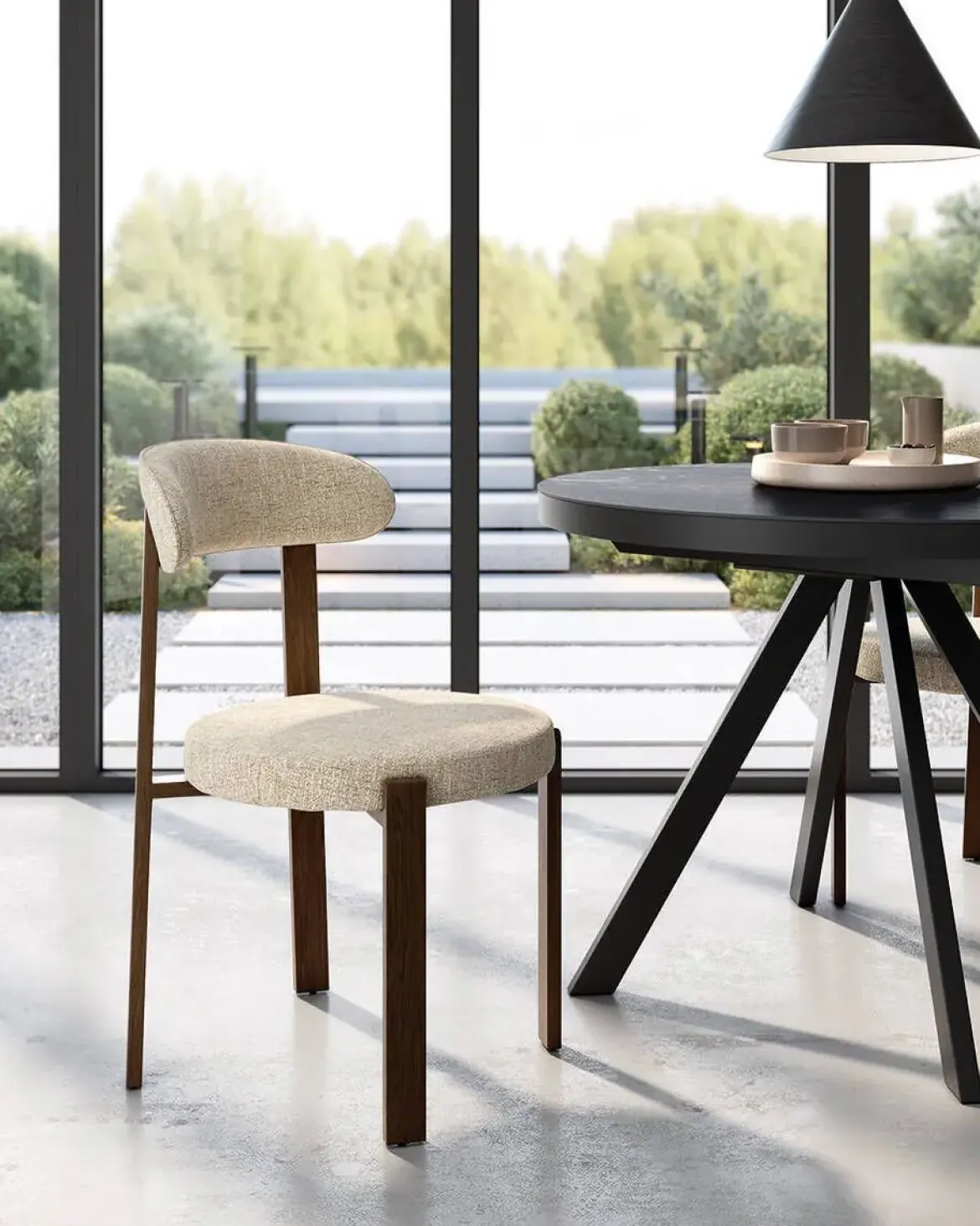 Juego de 2 Sillas de Comedor Tapizada Champán CASPER CG2282CH