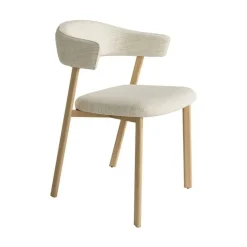 Juego de 2 Sillas de Comedor Tapizada con Patas Metal ARICA