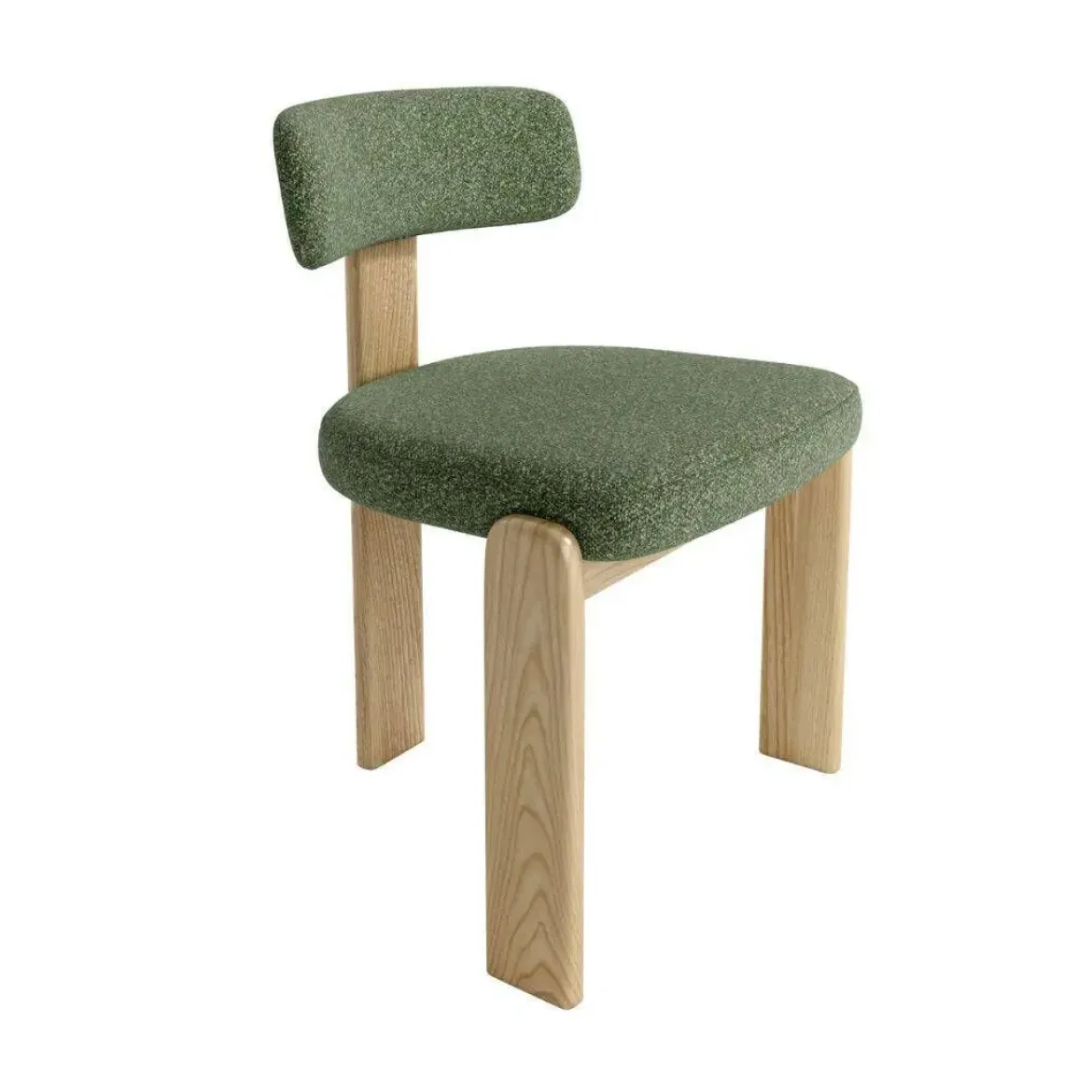 Juego de 2 Sillas de Comedor Tapizada Patas Roble NORI