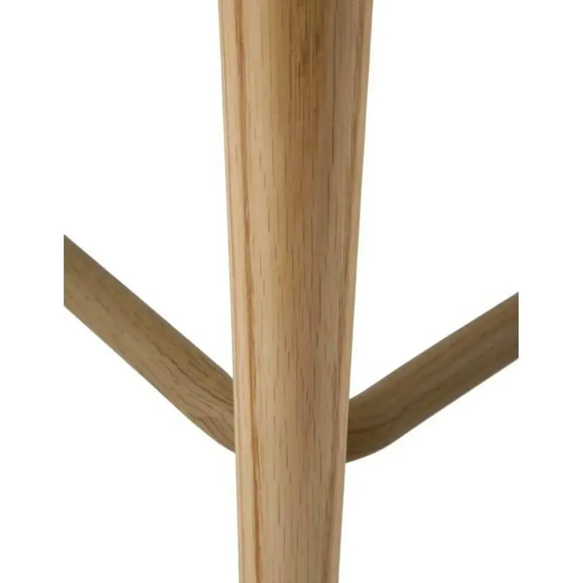 Juego de 2 Taburetes Tapizados Blancos de Madera de Roble Natural GABAR 11683
