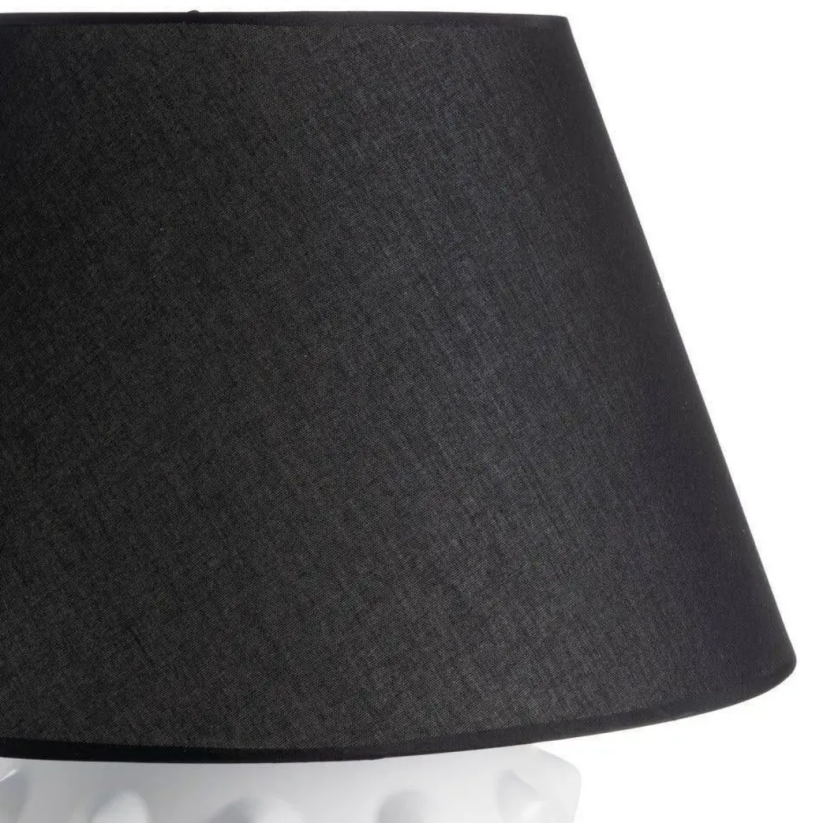 Lampara de Mesa Blanco-Negro 73 cm de Cerámica 614832