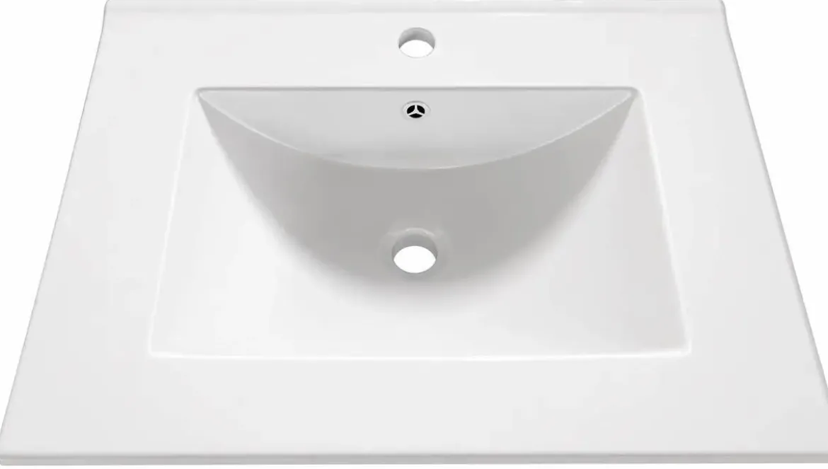 Lavabo de Cerámica de 60 cm Blanco FAMILY TECH