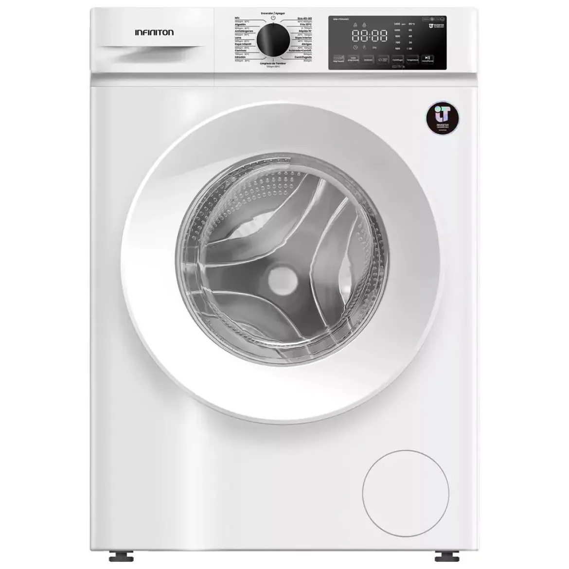 Lavadora de Carga Frontal INFINITON 12 kg A Inverter 1400 rpm WMF124AWX
