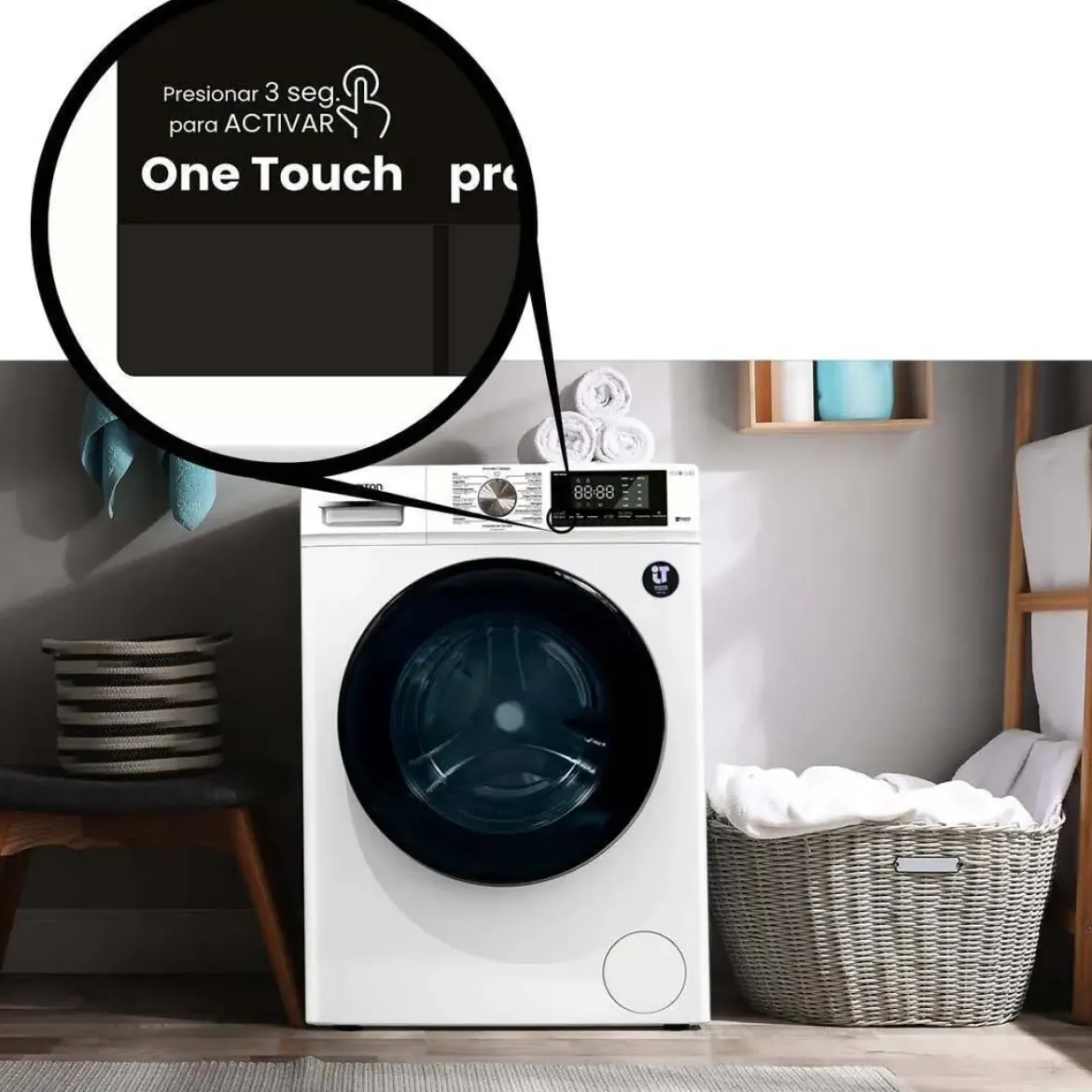 Lavadora INFINITON 9kg 1400rpm Clase A WM-S94ABL