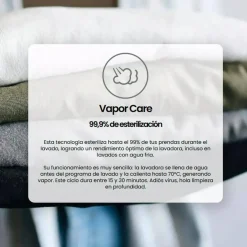 Lavadora Infiniton 9 Kg 1400 RPM Clase A con Vapor Care WMF94AWM