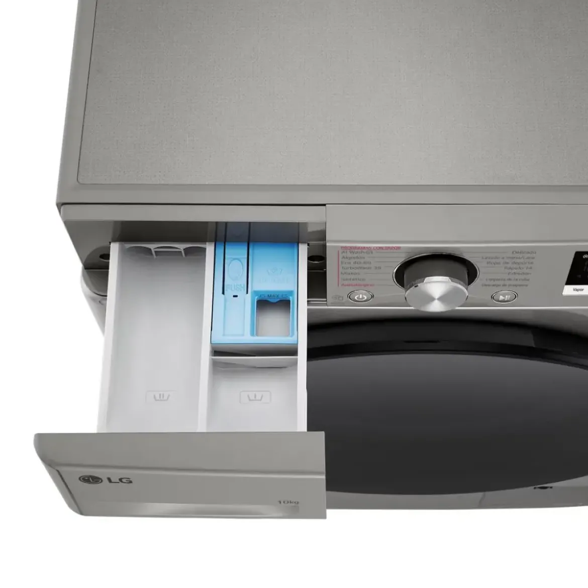 Lavadora LG 10.5kg 1400rpm Clase A con Vapor Steam+ Inox F4WR7010AGS