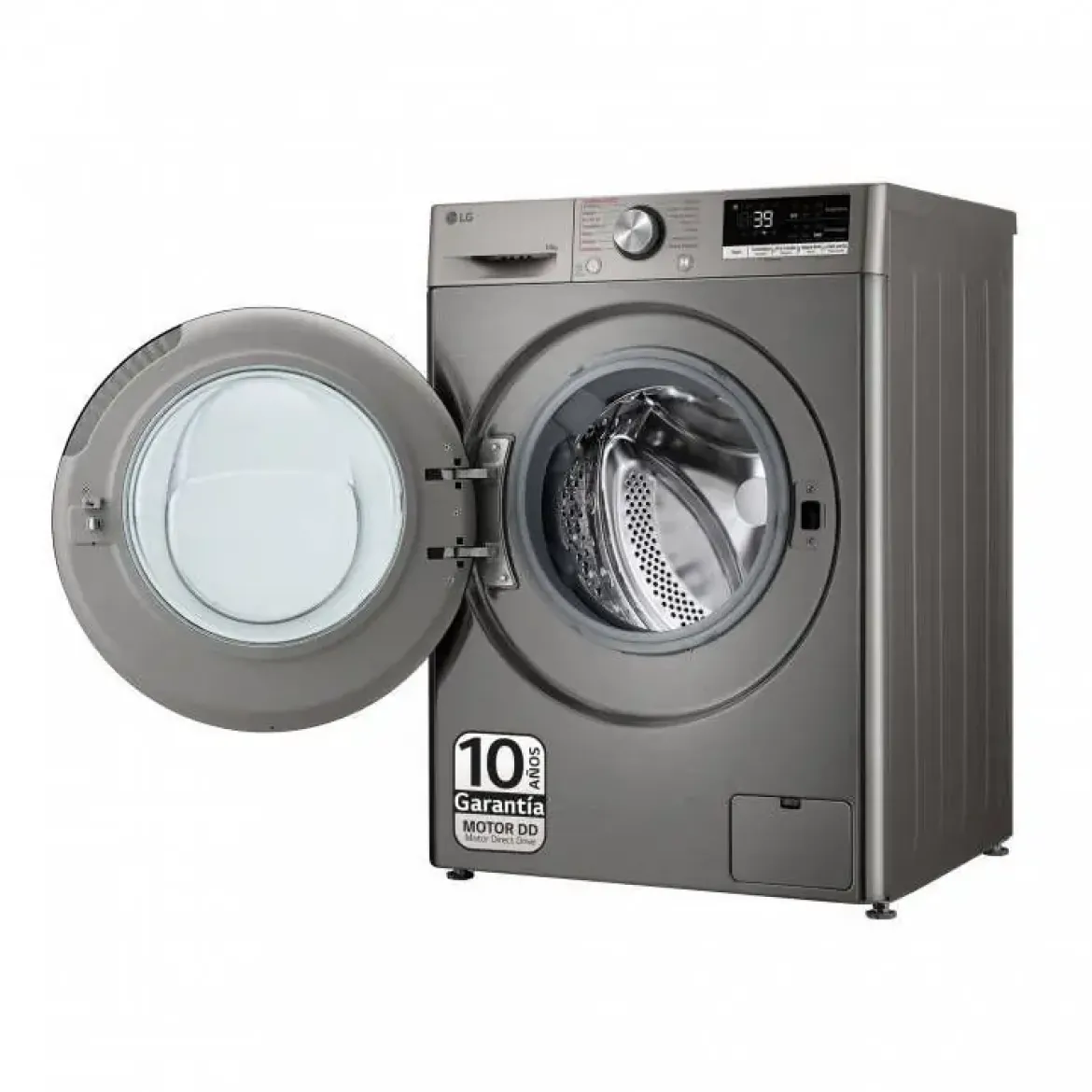 Lavadora LG 10.5kg 1400rpm Clase A con Vapor Steam+ Inox F4WR7010AGS