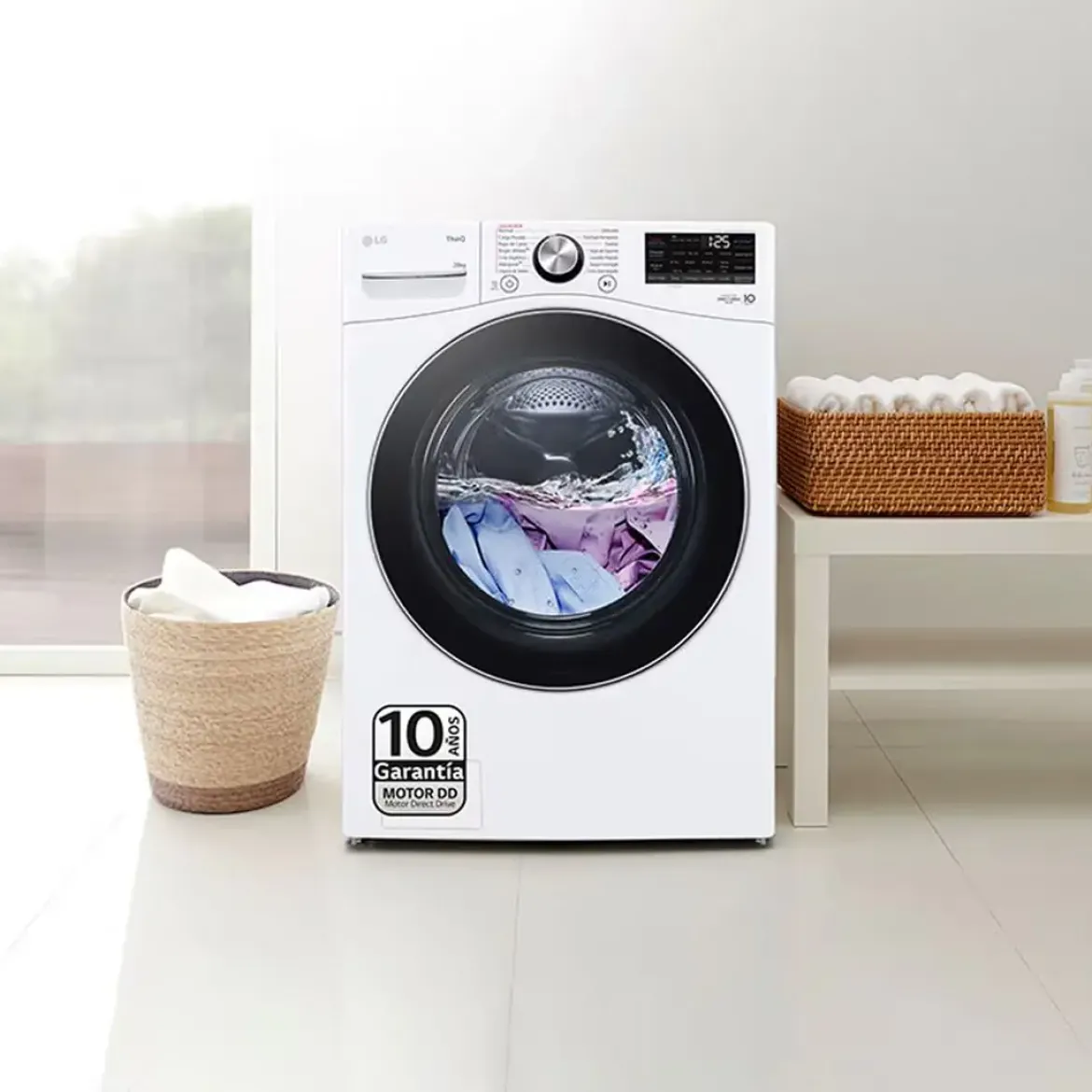 Lavadora LG 20 kg 1000 rpm Steam Blanca F0P3CYV2W