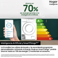 Lavadora Samsung 11 Kg AI Ecobubble 1400 RPM Clase A WW11DG5B25TEEC