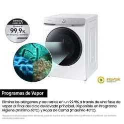 Lavadora SAMSUNG 20kg 1000rpm WiFi AI EcoBubble Clase A WF20DG8650BWU3