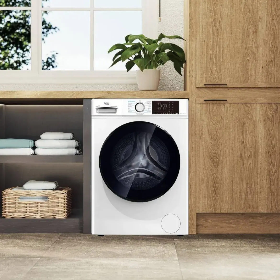 Lavadora Secadora BEKO 8+5 Kg Inverter SteamCure B1D85364WSPT