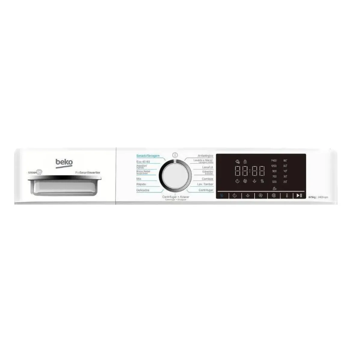 Lavadora Secadora BEKO 8+5 Kg Inverter SteamCure B1D85364WSPT