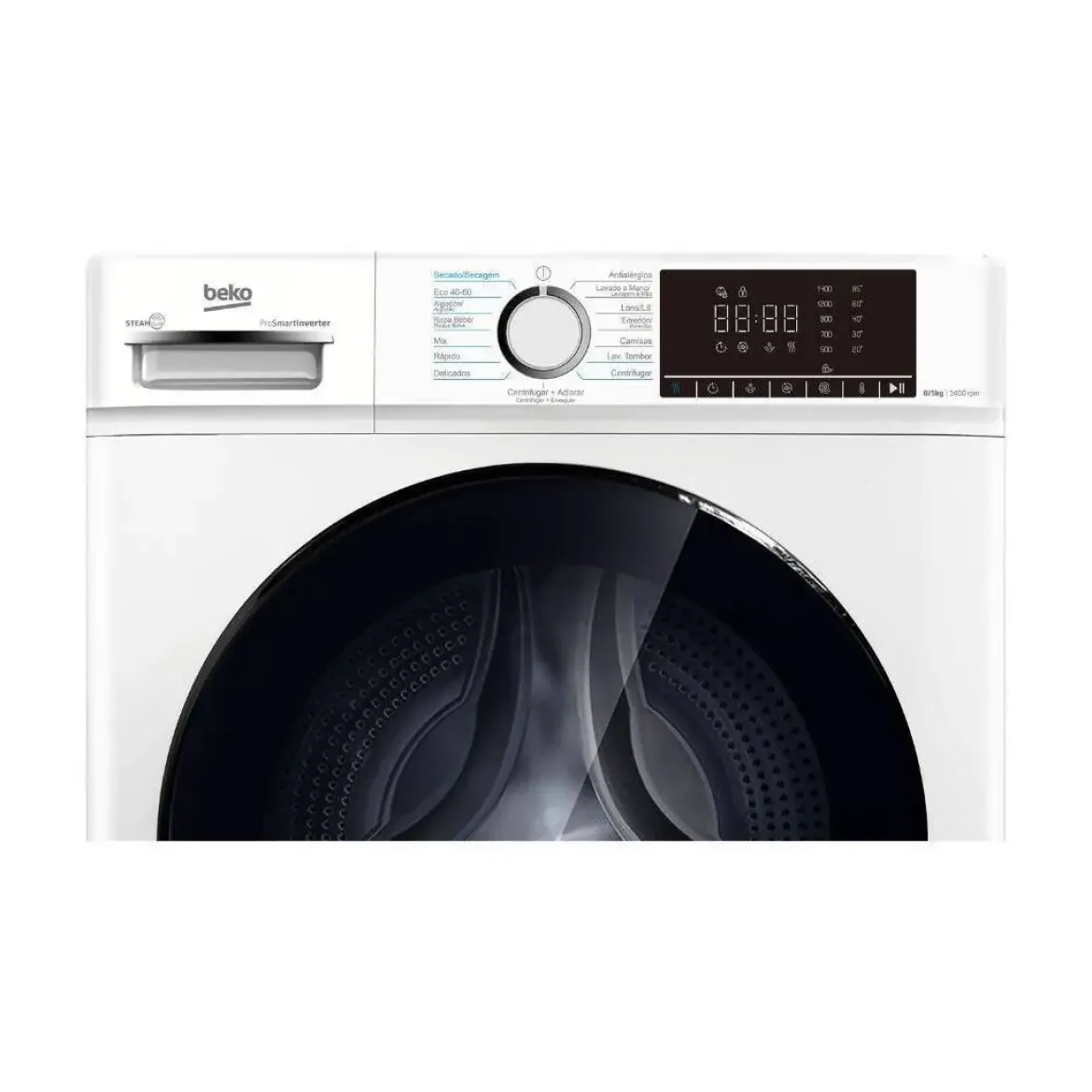 Lavadora Secadora BEKO 8+5 Kg Inverter SteamCure B1D85364WSPT