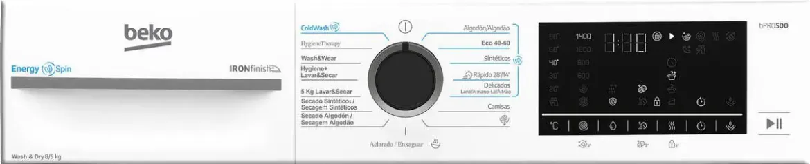 Lavadora Secadora BEKO 8+6 kg 1400 rpm SteamCure Inverter BM5DFT48437WB