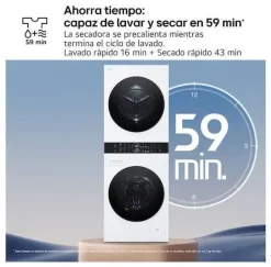 Lavadora Secadora Carga Frontal 12/10 Kg Inverter LG WT1210WWF