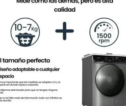 Lavadora Secadora 10/7 kg Clase A/D Motor Inverter Dark Inox INFINITON WSDK0A7D5DK