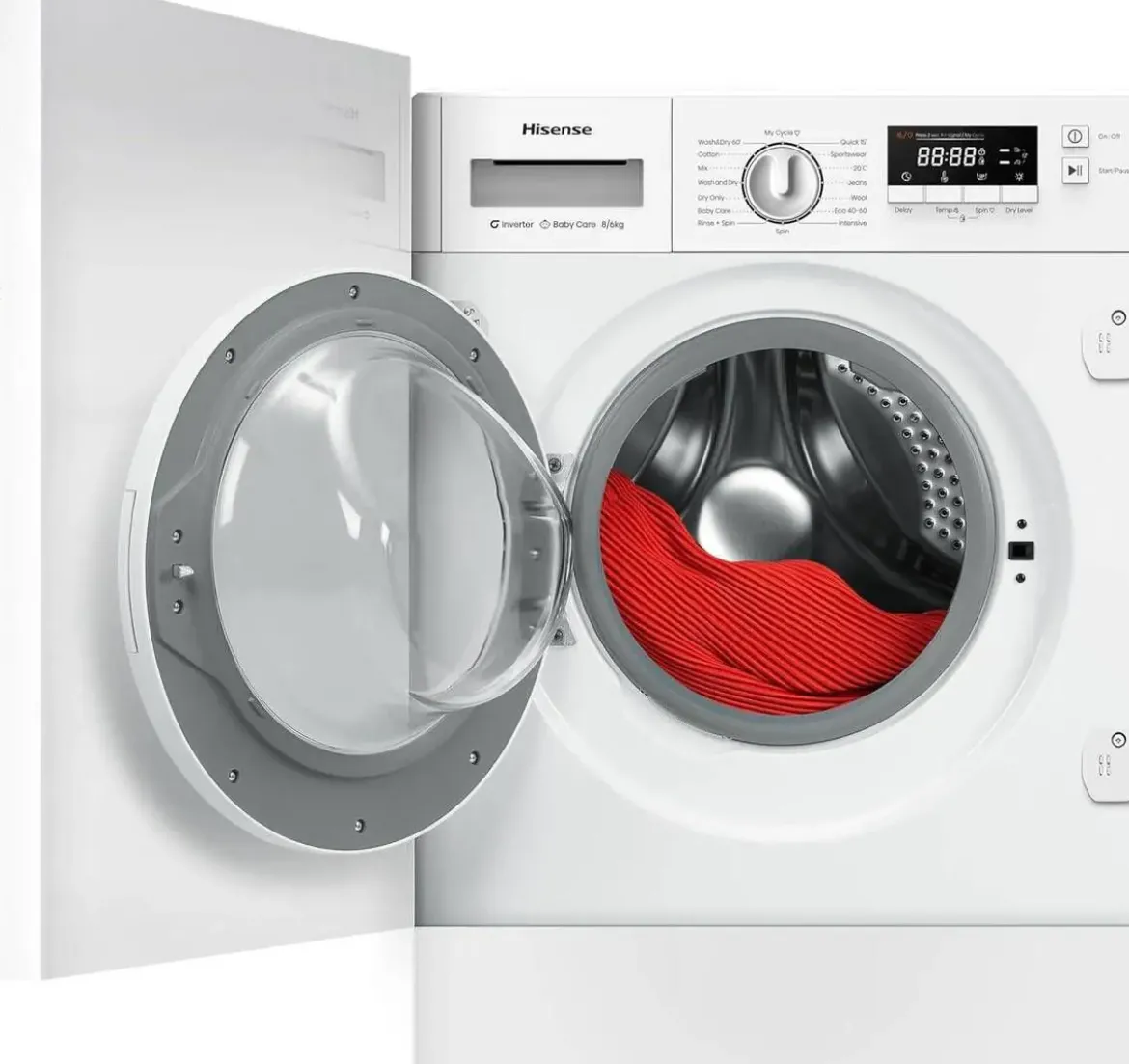 Lavasecadora Integrable 8/6 Kg 1400 RPM Hisense WD3M841BWIES