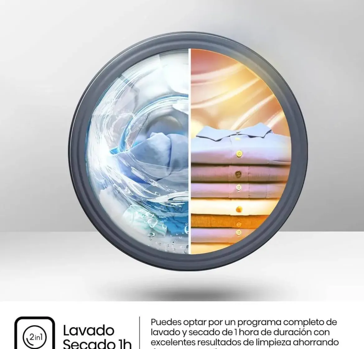 Lavasecadora Integrable 8/6 Kg 1400 RPM Hisense WD3M841BWIES
