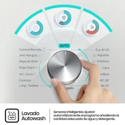 Lavasecadora 8 kg/5 kg 1400 Rpm Clase A Color Blanco HISENSE WD3S8043BW3