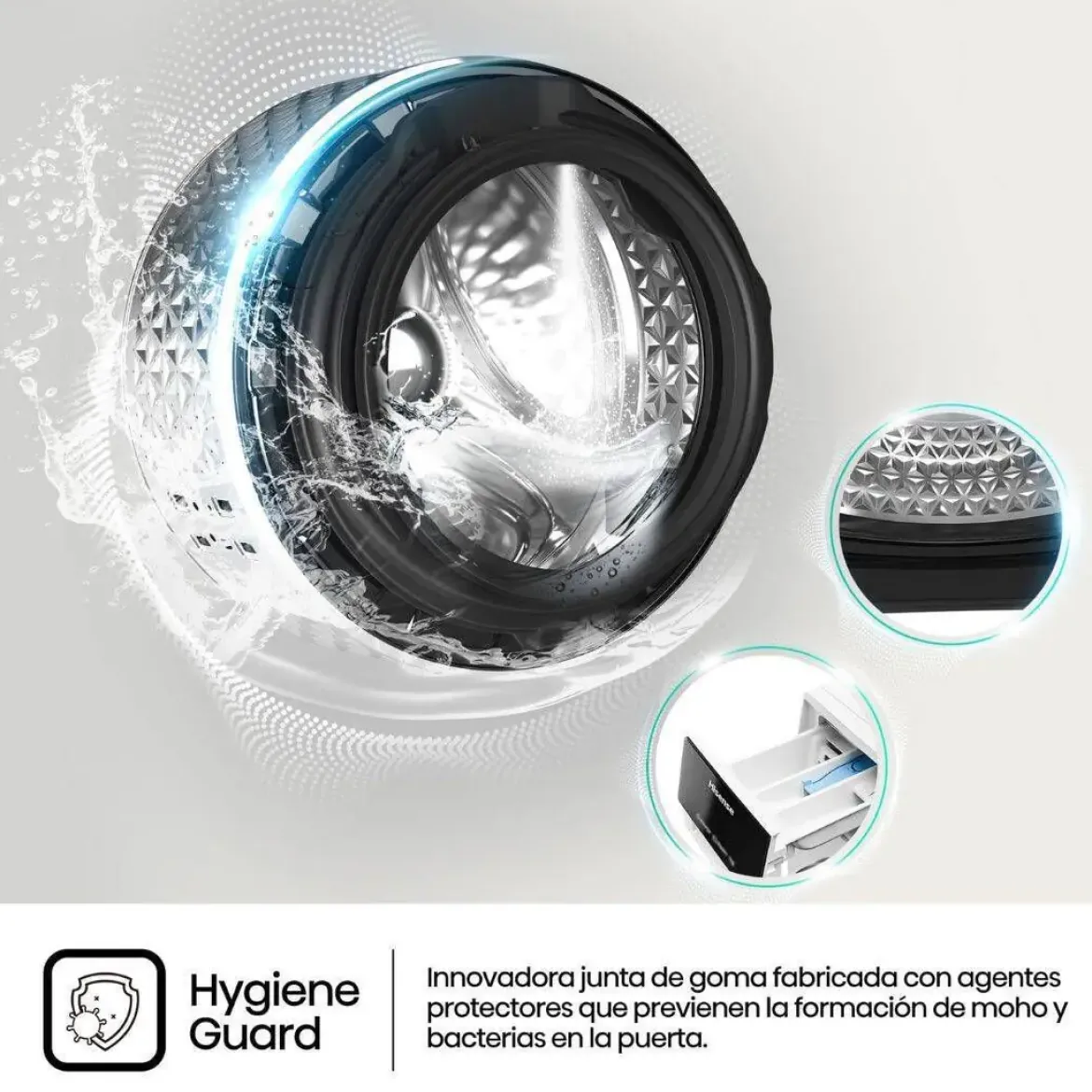 Lavasecadora 8 kg/5 kg 1400 Rpm Clase A Color Blanco HISENSE WD3S8043BW3