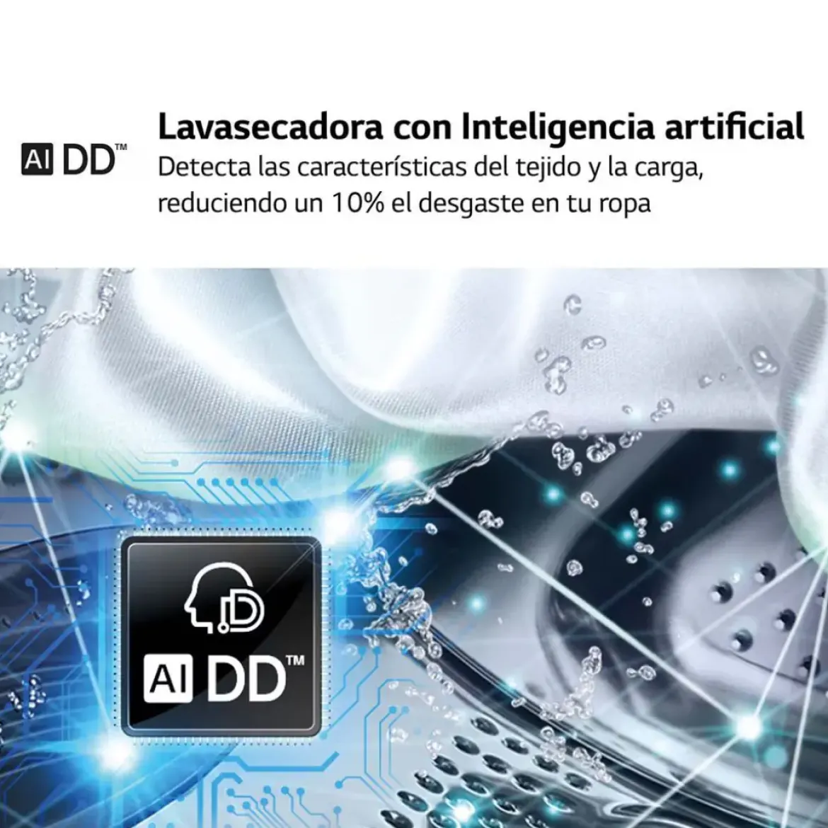 Lavasecadora LG 10/6 kg 1400 rpm A/D Vapor Inverter F4DR6010A1W