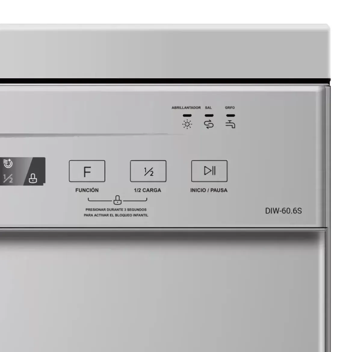 Lavavajillas 12 Cubiertos Clase E 60 cm INFINITON DIW-60.6S