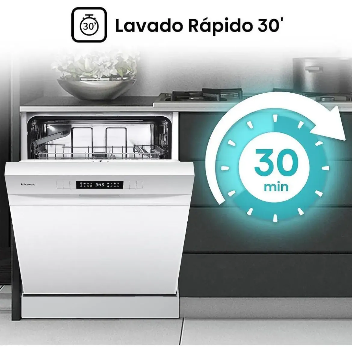 Lavavajillas HISENSE 13 Cubiertos Clase E HS622E10W