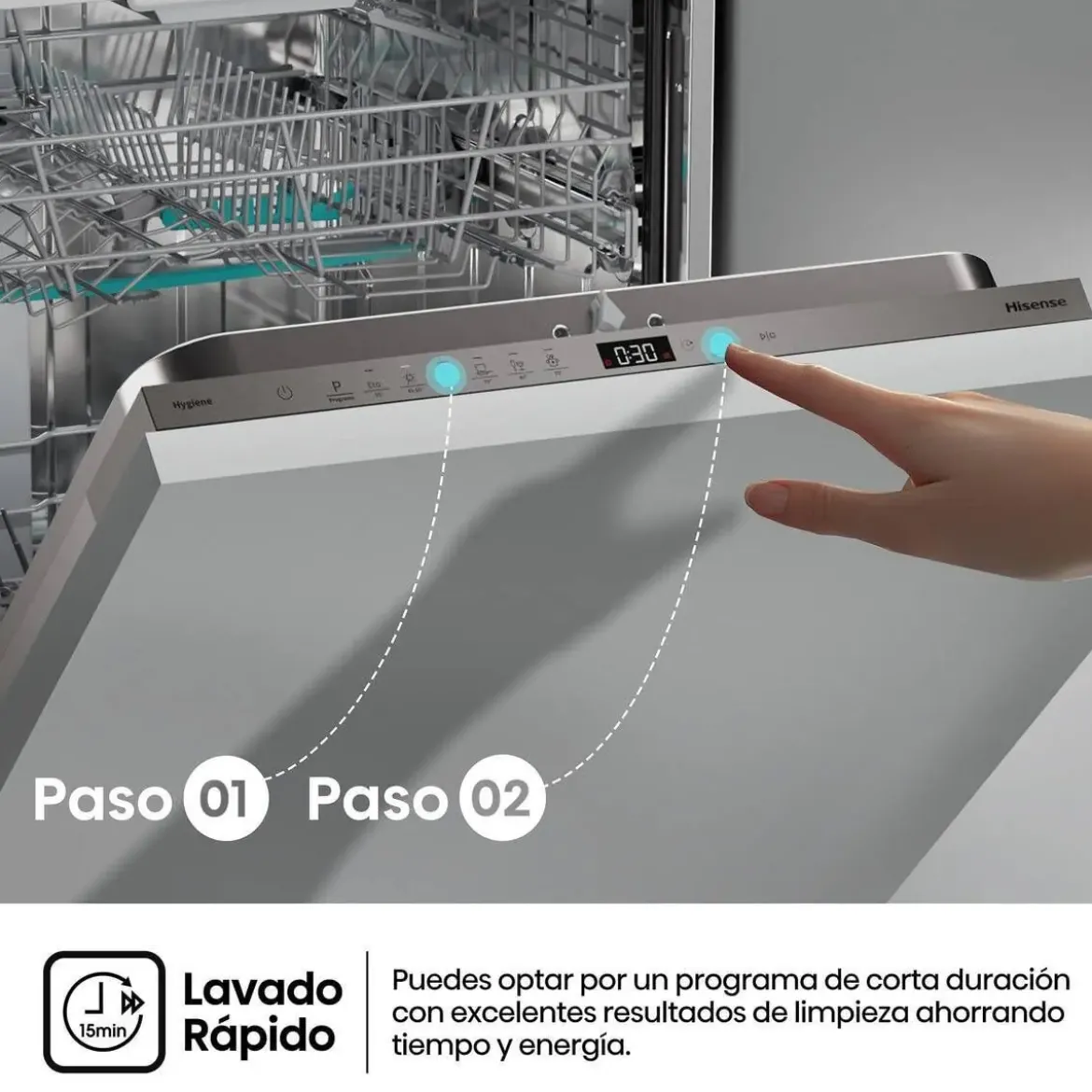 Lavavajillas Hisense Integrable 16 Cubiertos Clase D HV16D5