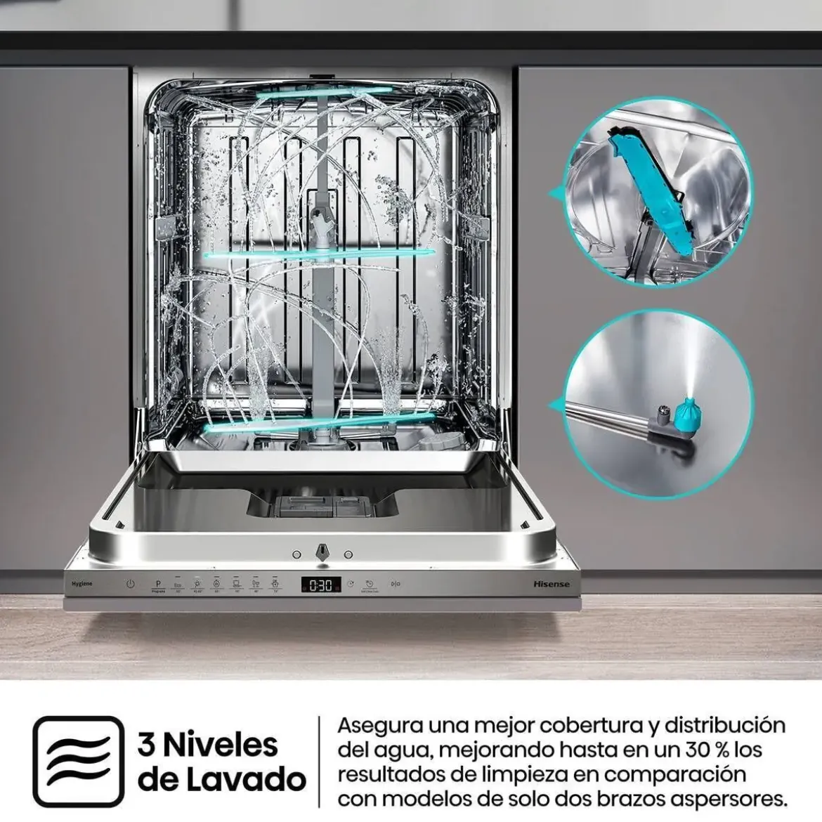 Lavavajillas Hisense Integrable 16 Cubiertos Clase D HV16D5