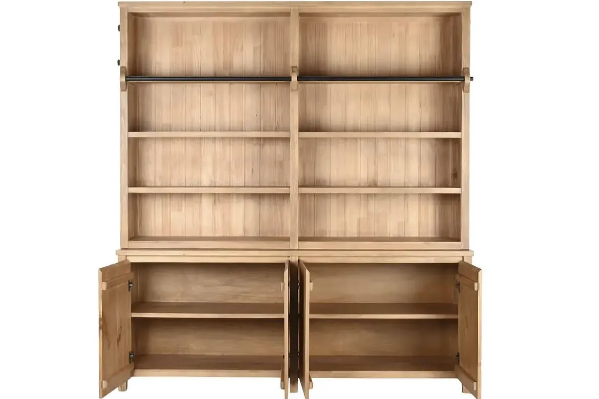 Librería de Pino y Metal con Escalera MB-222248