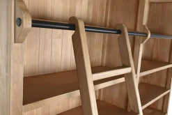 Librería de Pino y Metal con Escalera MB-222248