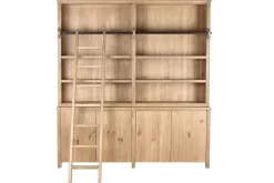Librería de Pino y Metal con Escalera MB-222248