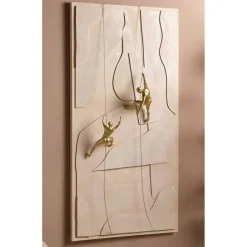 Lienzo Abstracto con Relieve y Figuras de Resina 81-511