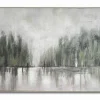 Lienzo Decorativo Abstracto Orilla de Río Verde 92 cm 80-237