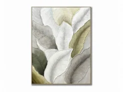 Lienzo Decorativo Hojas con Relieve 90x120 cm 80-235