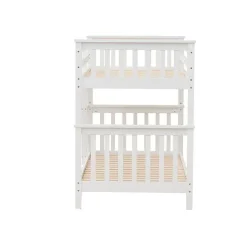 Litera de Madera Maciza Convertible Blanca CAMILA