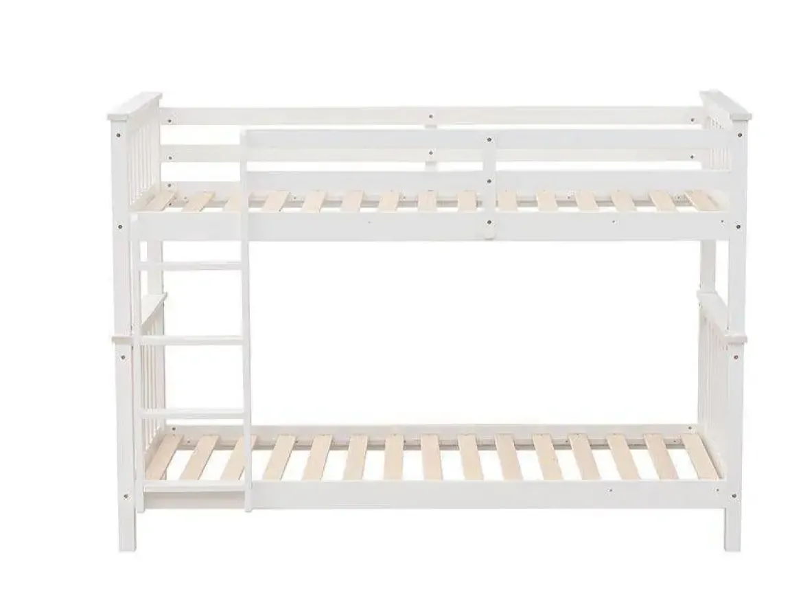 Litera de Madera Maciza Convertible Blanca CAMILA