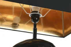 Lámpara de Mesa Acero Y Patinado Negro LA-219580