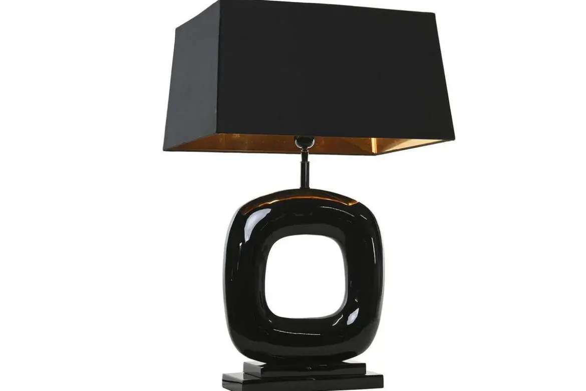 Lámpara de Mesa Acero Y Patinado Negro LA-219580