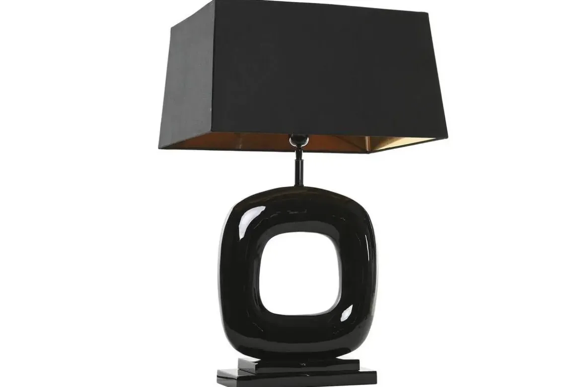 Lámpara de Mesa Acero Y Patinado Negro LA-219580