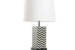 Lámpara de Mesa Acero Y Resina Blanco LA-219577