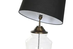 Lámpara de Mesa en Acero Patinado y Cristal LA-219565
